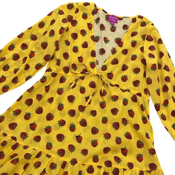 Edie Parker X J.Crew Cover Up Dress In Strawberries - Picture 5 of 8